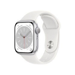 Besoin d’une nouvelle Apple Watch Series 8 GPS 41 mm - Boîtier Aluminium Argent - Bracelet Sport Blanc - payez la en plusieur...