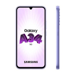 Smartphone Samsung Galaxy A34 5G 128 Go Lavande en paiement plusieurs fois sur Wedealee.com
