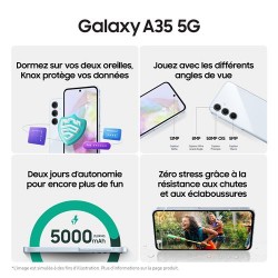 Smartphone Samsung Galaxy A35 5G 128 Go Noir en paiement plusieurs fois sur Wedealee.com