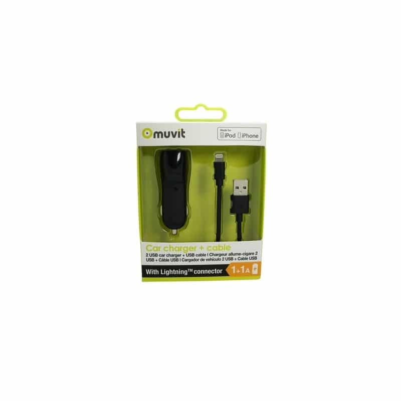 Acheter Pack Chargeur Allume Cigare 2 USB et Câble Lightning en plusieurs fois ou 36 fois - garantie 2 ans