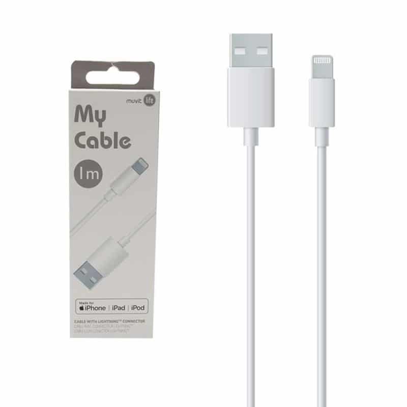 Acheter Cable Lightning Compatible iPhone Blanc en plusieurs fois ou 24 fois - garantie 2 ans