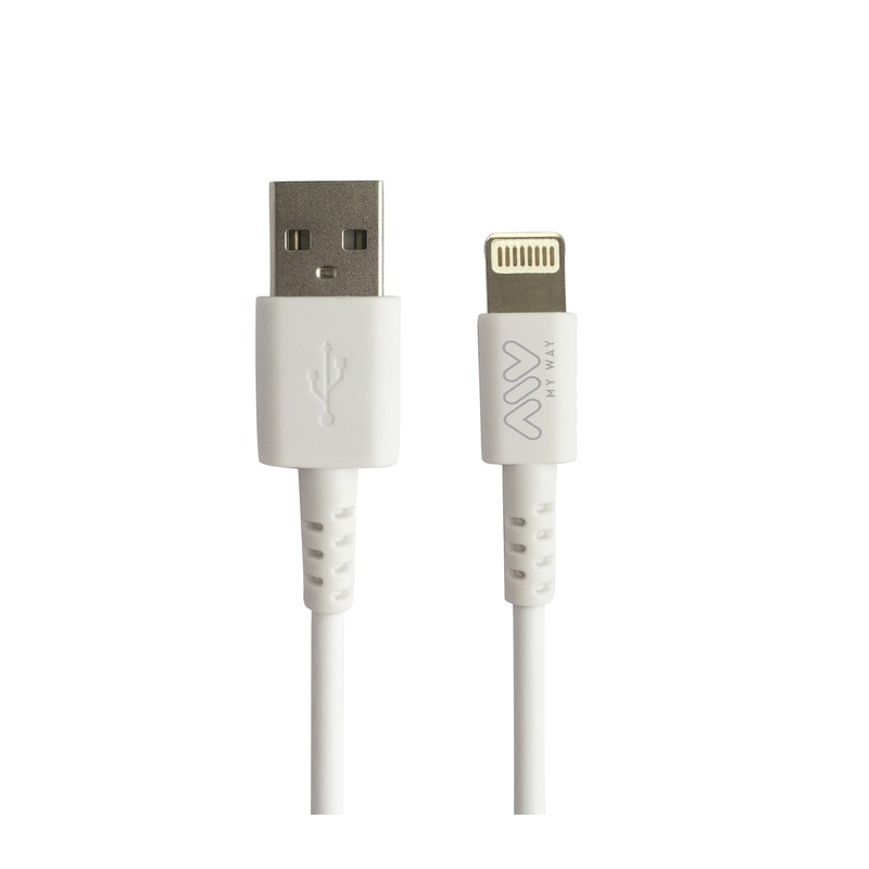 Câble 1m Lightning / USB-A MY WAY compatible Apple - paiement en